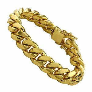 Men's Gold Heavy Miami Cuban Link Bracelet